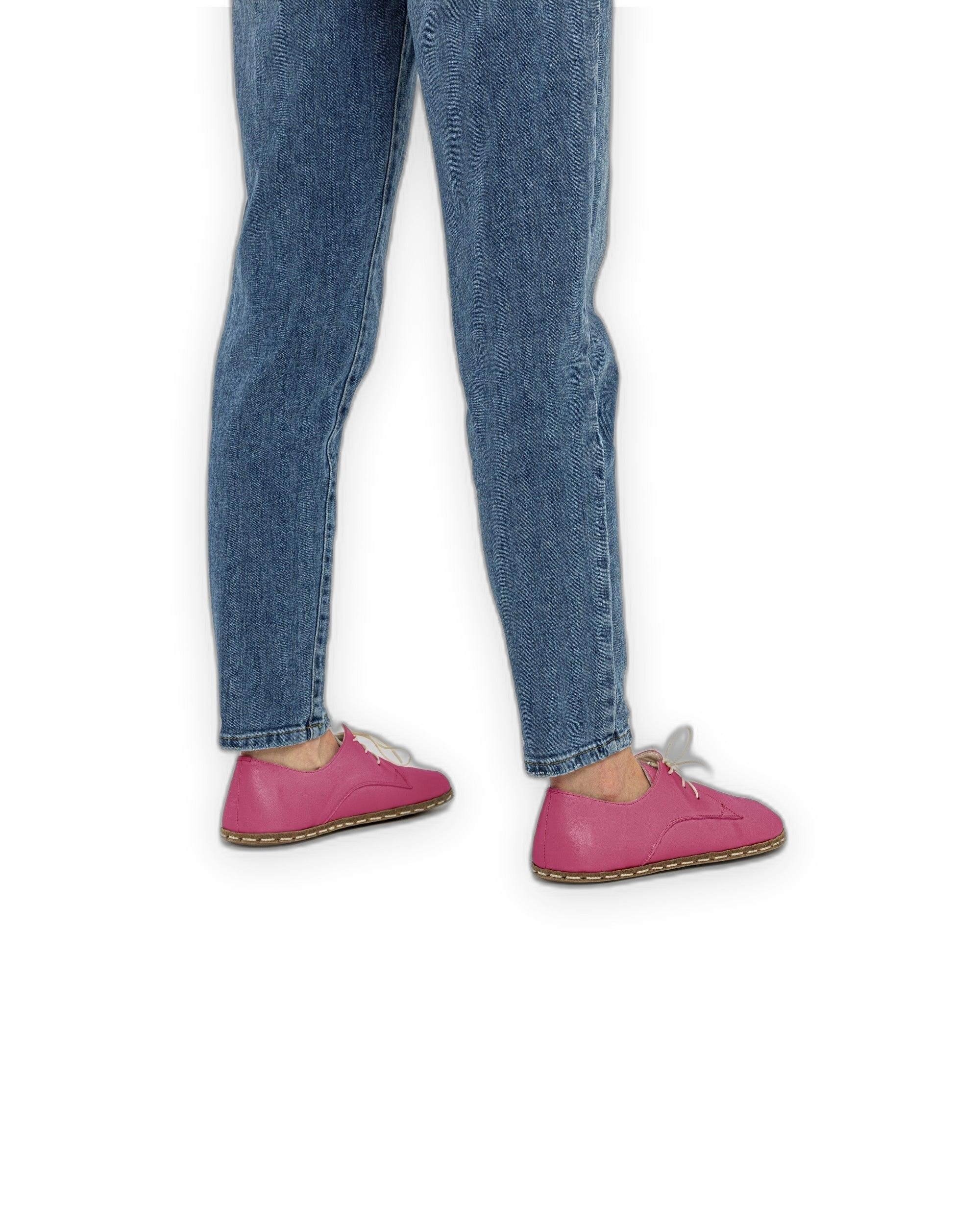 Detail Fuchsia Oxford Shoes - Handcrafted Calf Leather Turkey | Bespoky