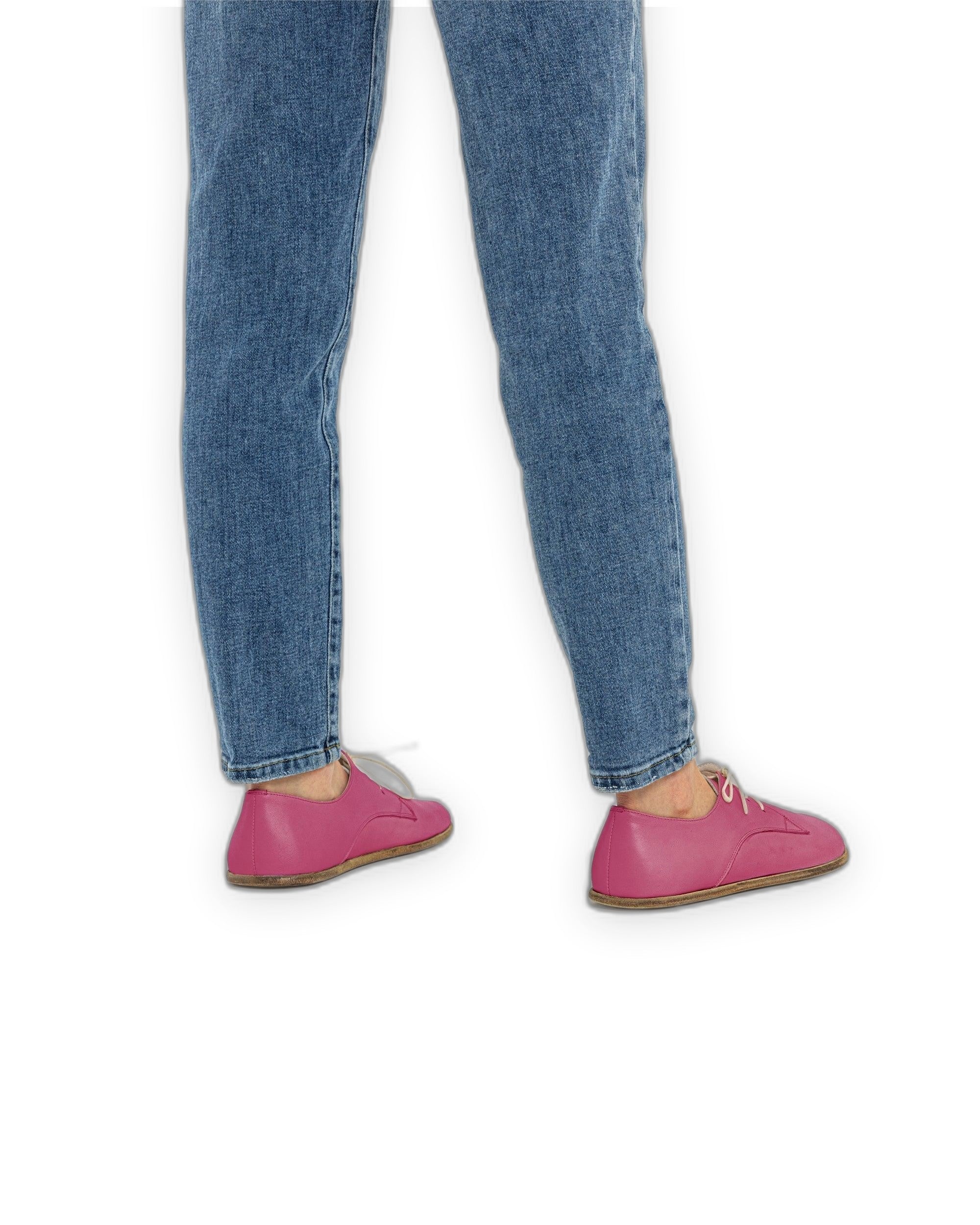 Detail Fuchsia Oxford Shoes - Handcrafted Calf Leather Turkey | Bespoky