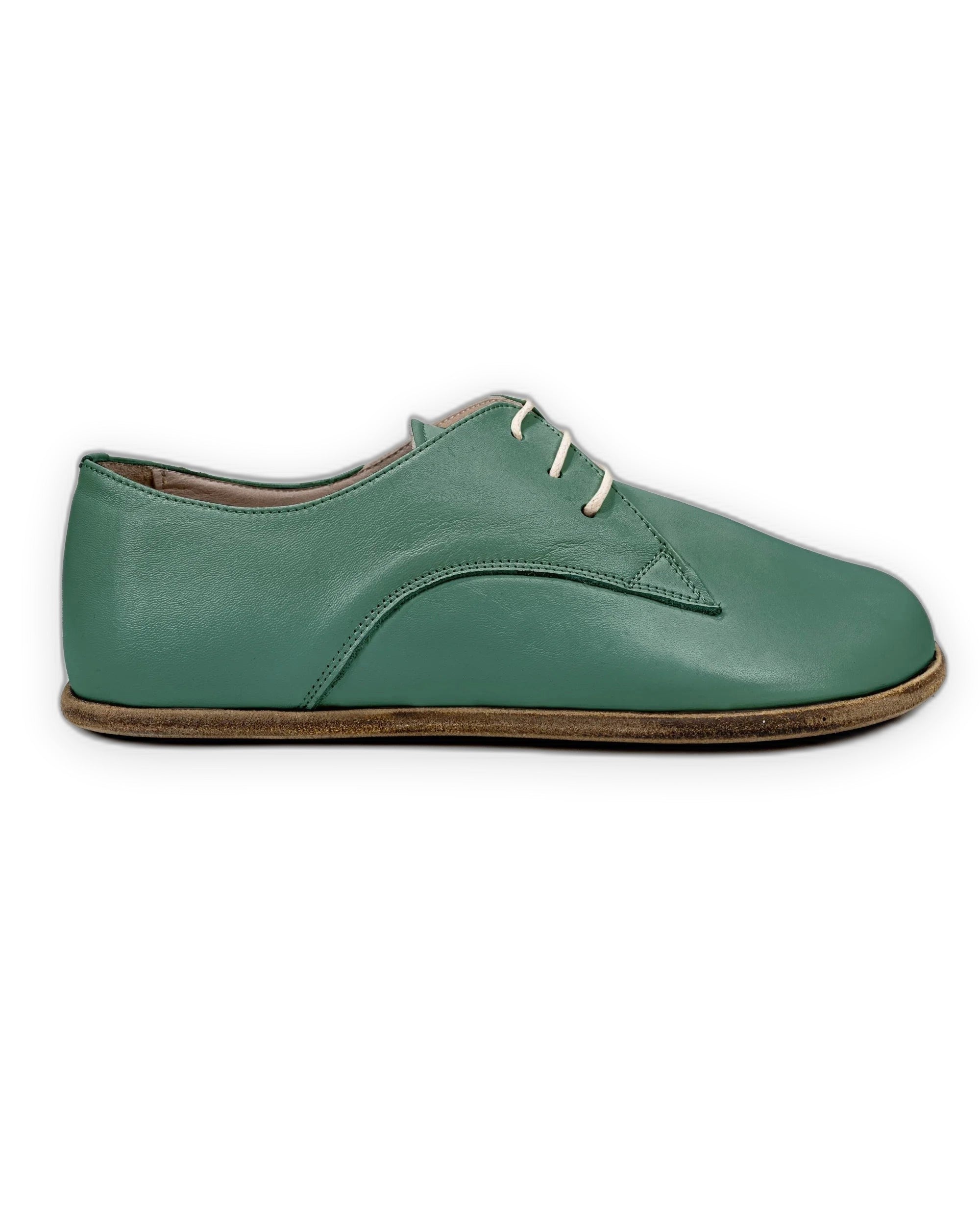 Detail Green Oxford Shoes - Handcrafted Calf Leather Turkey | Bespoky