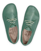Side view Green Oxford Shoes - Calf Leather Zero Drop | Bespoky
