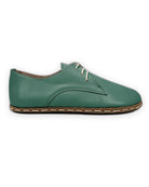 Side view Green Oxford Shoes - Calf Leather Zero Drop | Bespoky