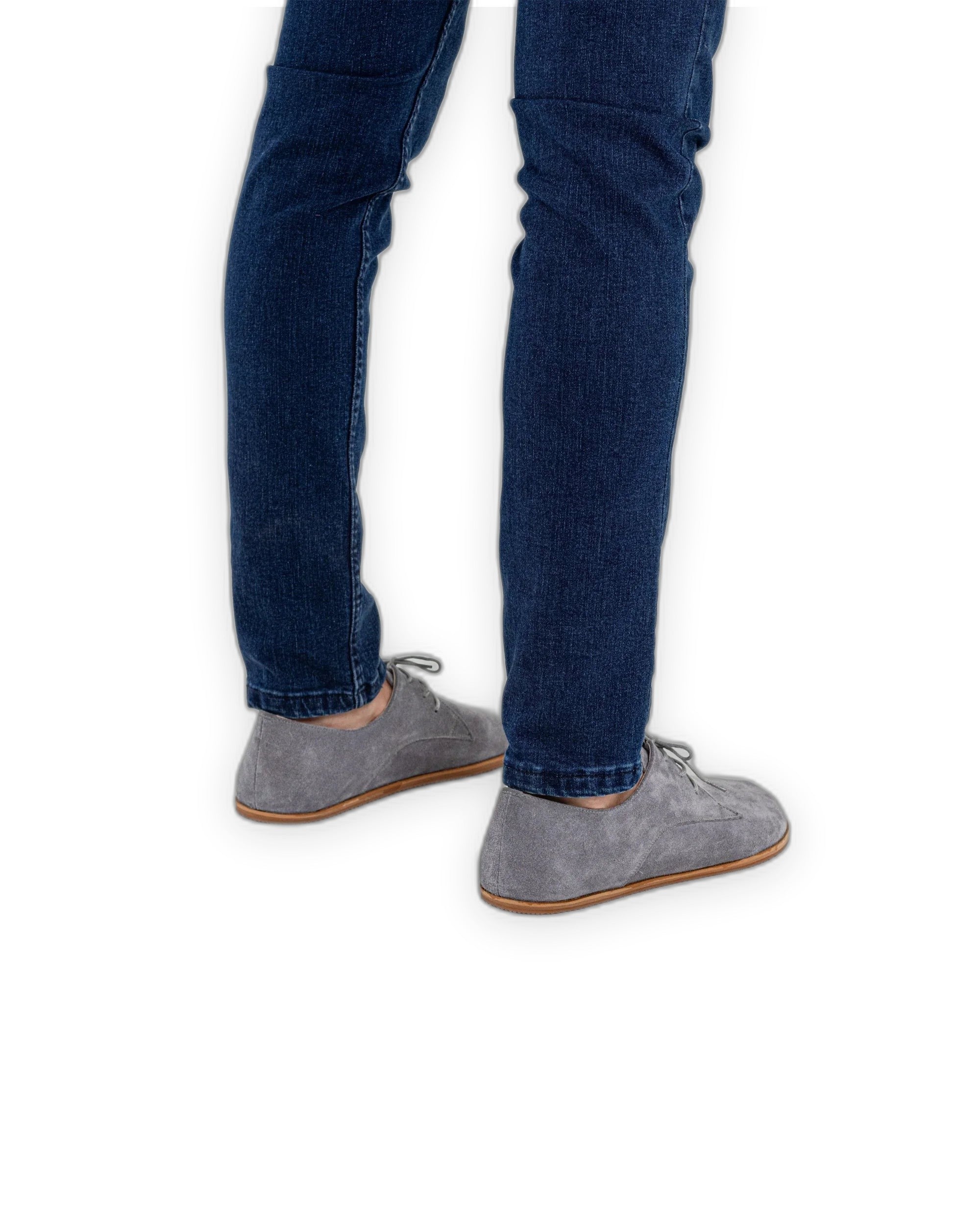 Detail Grey Suede Oxford Shoes - Handcrafted Calf Leather Turkey | Bespoky