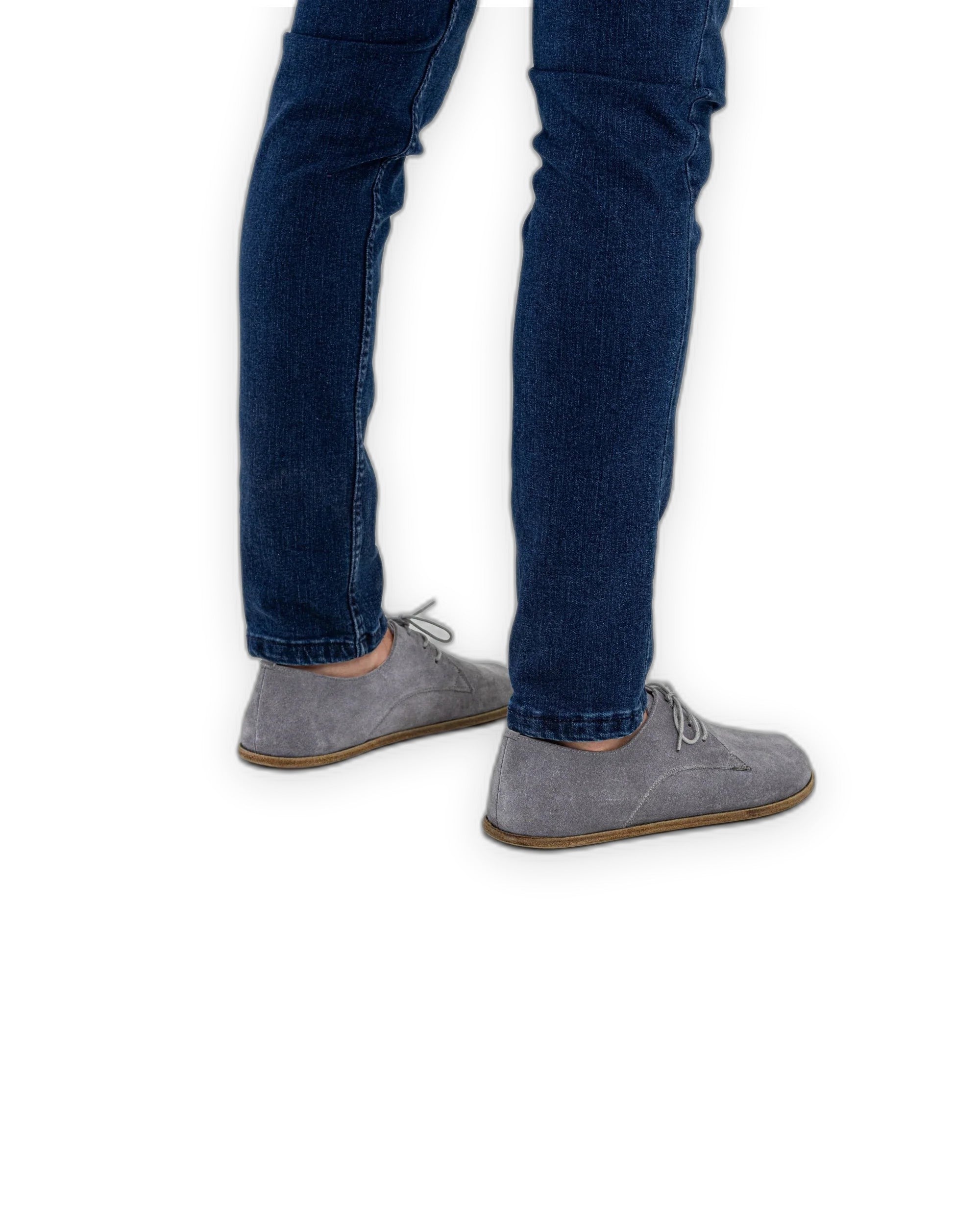 Top view Grey Suede Oxford Shoes - Handcrafted Calf Leather | Bespoky