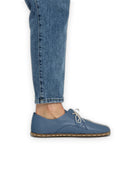 Pair Jean Blue Oxford Shoes - Barefoot Wide Toe Calf Leather | Bespoky