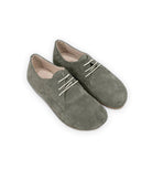 Men's Suede Oxford Shoes - Handcrafted Calf Leather Wide Toe Box | Bespoky