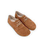 Men's Suede Oxford Shoes - Handcrafted Calf Leather Wide Toe Box | Bespoky