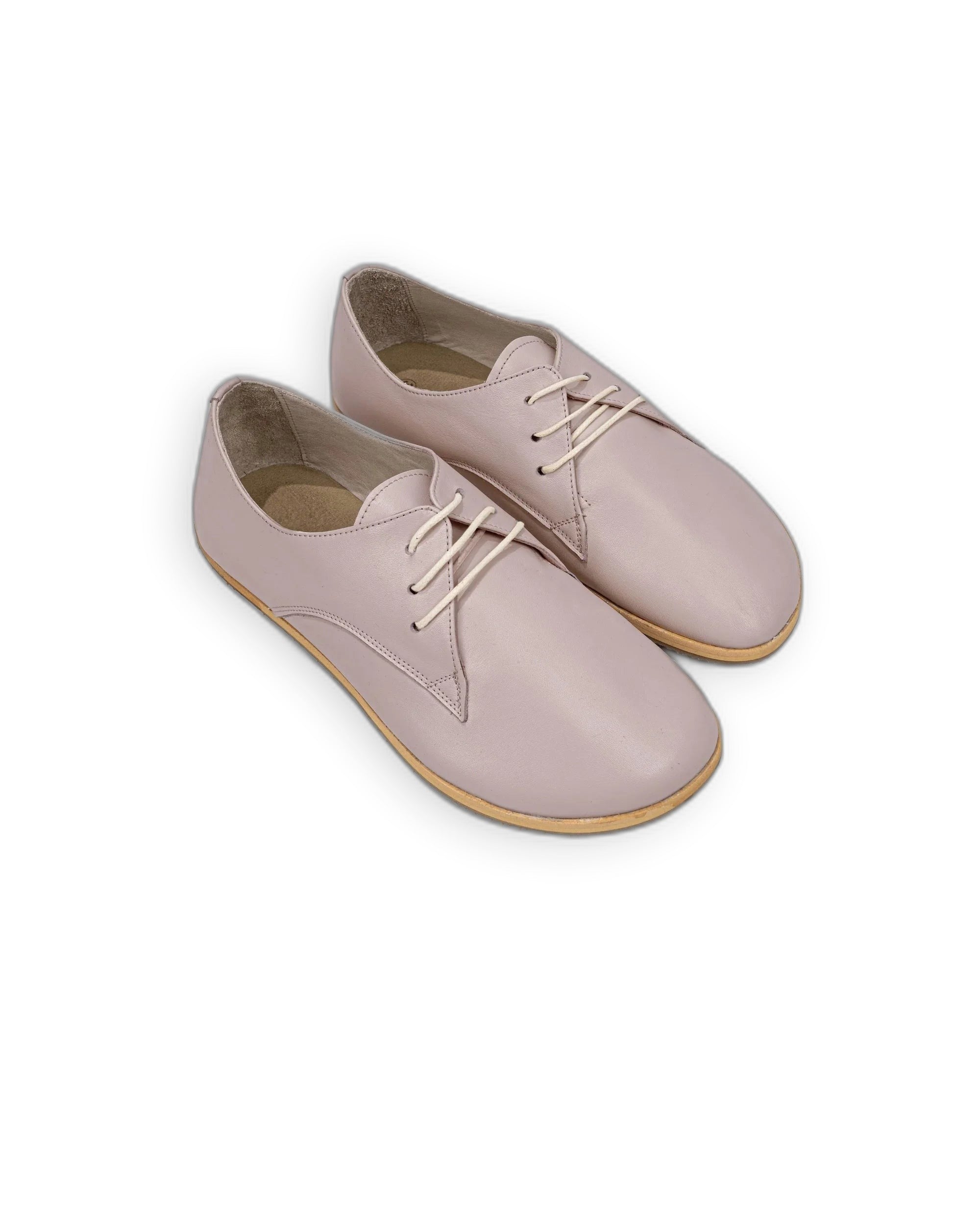 Men's Pink Oxford Shoes - Handcrafted Calf Leather Wide Toe Box | Bespoky