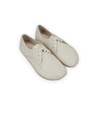 Men's Lucas Beige Oxford Shoes - Handcrafted Calf Leather Wide Toe Box | Bespoky