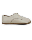 Side view Lucas Beige Oxford Shoes - Calf Leather Zero Drop | Bespoky
