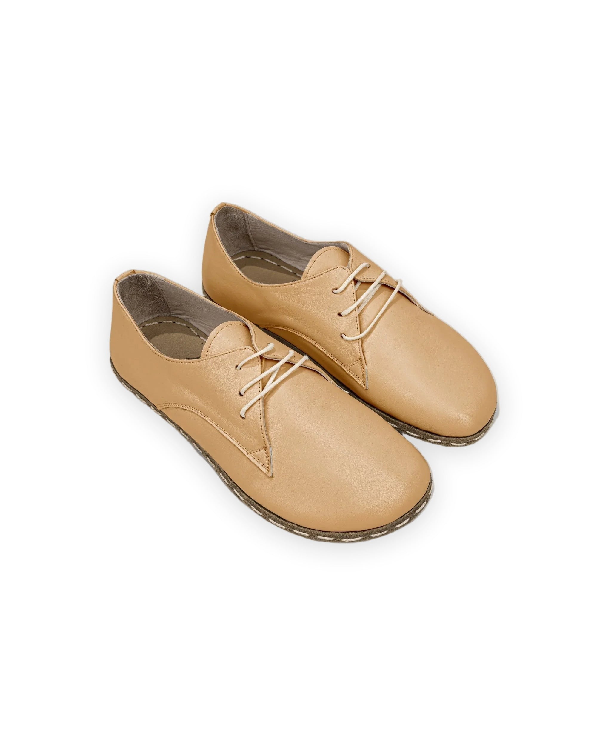 Men's Melon Yellow Oxford Shoes - Handcrafted Calf Leather Wide Toe Box | Bespoky