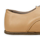 Detail Melon Yellow Oxford Shoes - Handcrafted Calf Leather Turkey | Bespoky