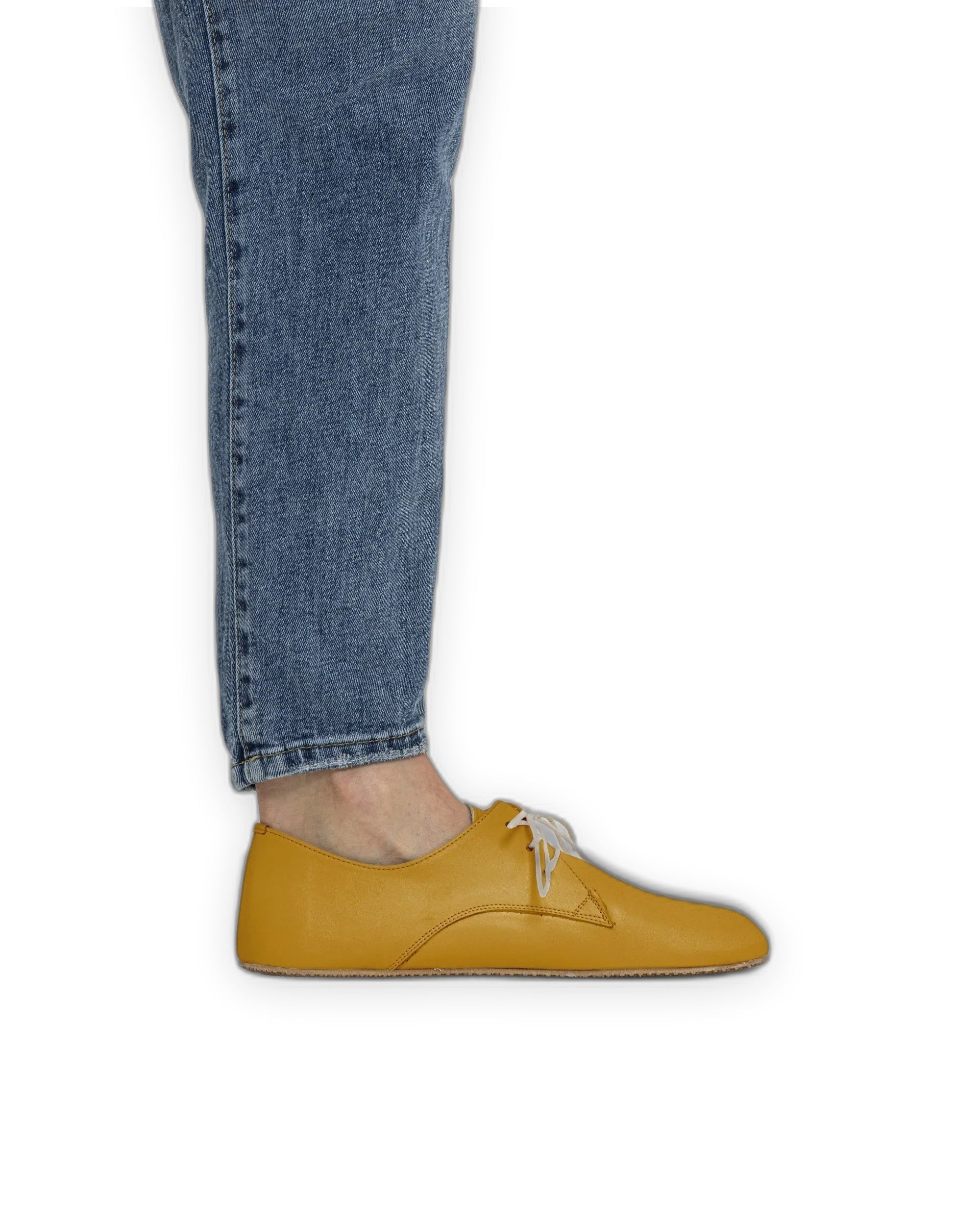 Back view Mustard Oxford Shoes - Calf Leather Handcrafted | Bespoky