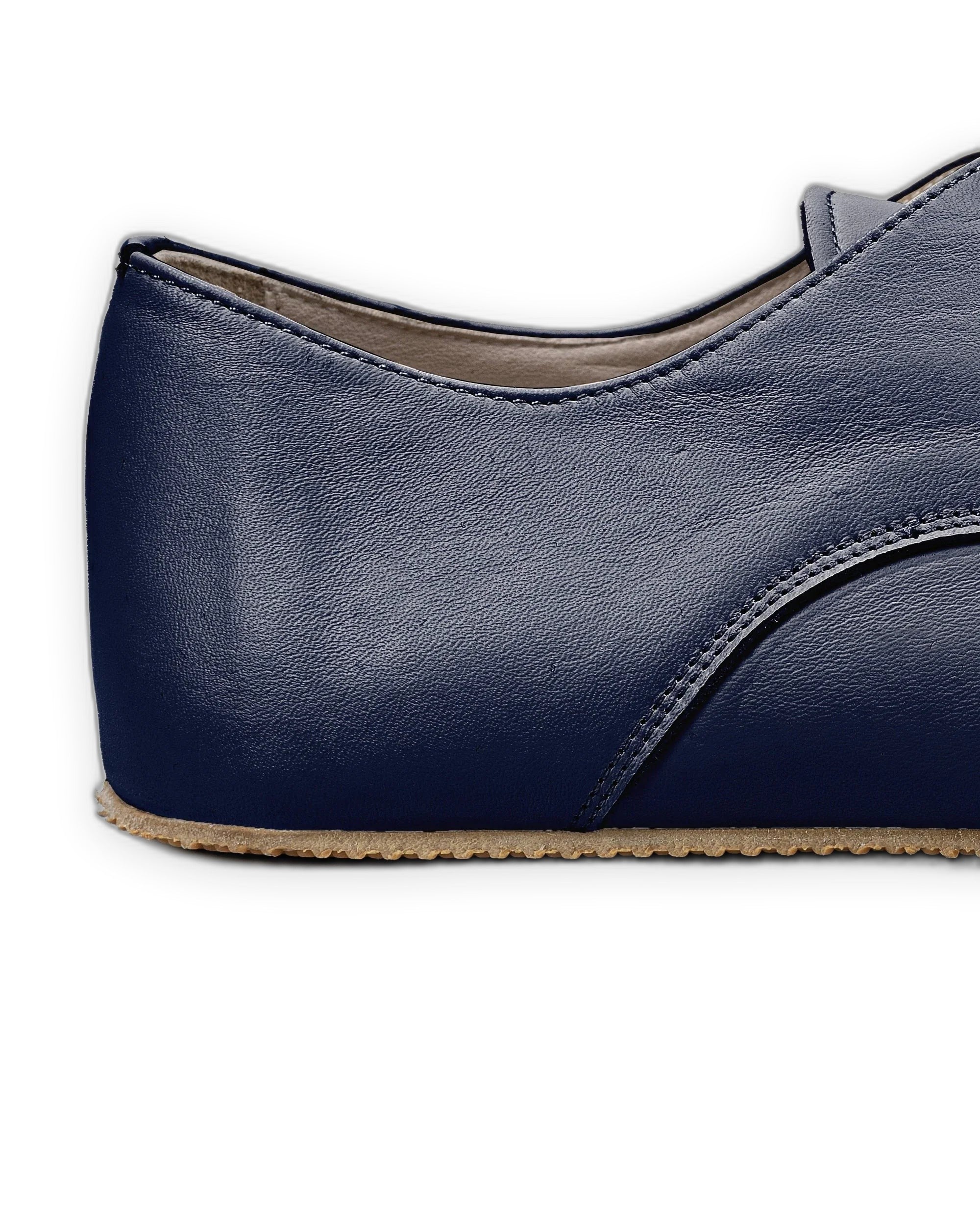 Top view Navy Blue Oxford Shoes - Handcrafted Calf Leather | Bespoky