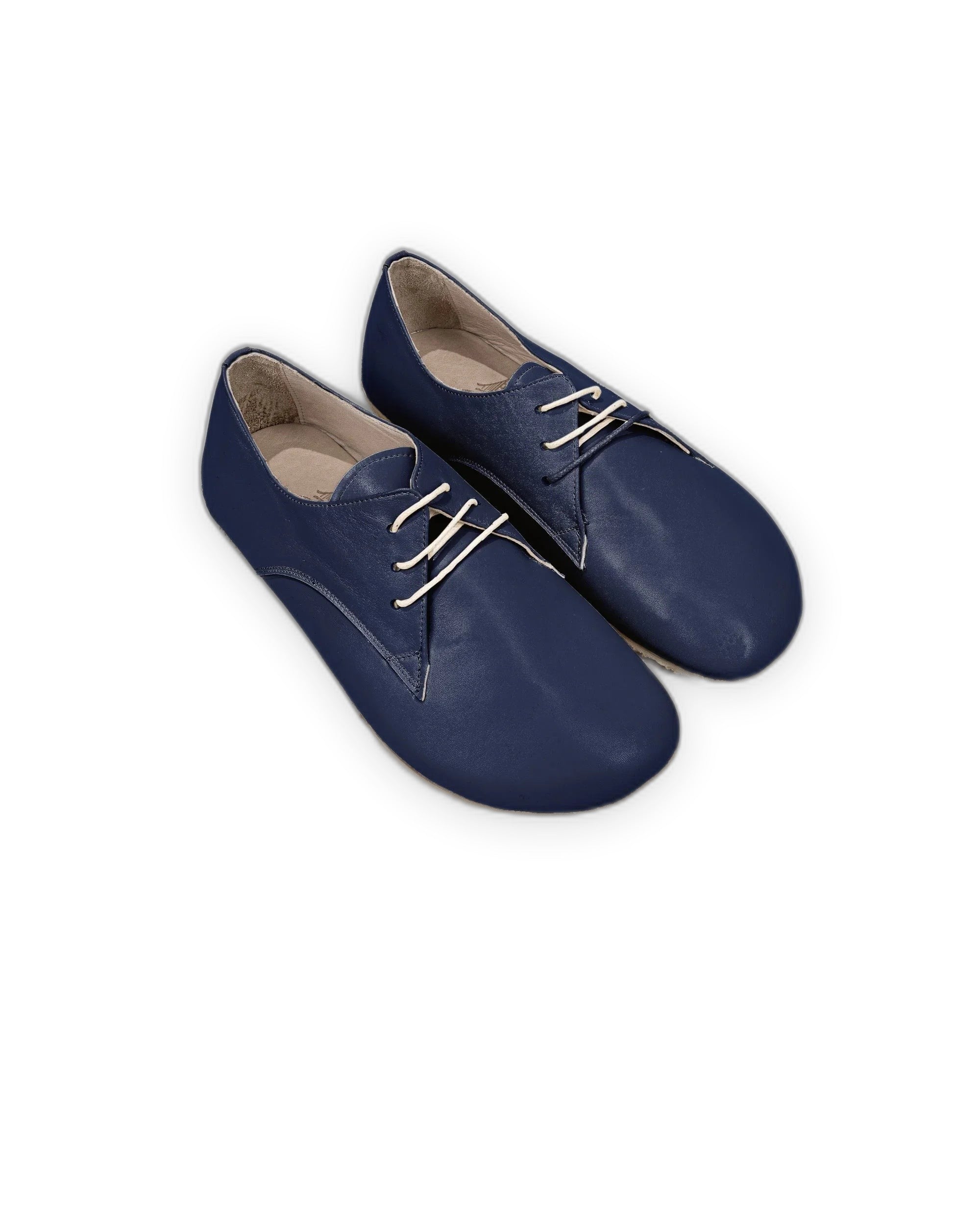 Men's Navy Blue Oxford Shoes - Handcrafted Calf Leather Wide Toe Box | Bespoky