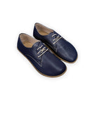 Men's Navy Blue Oxford Shoes - Handcrafted Calf Leather Wide Toe Box | Bespoky