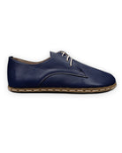 Side view Navy Blue Oxford Shoes - Calf Leather Zero Drop | Bespoky