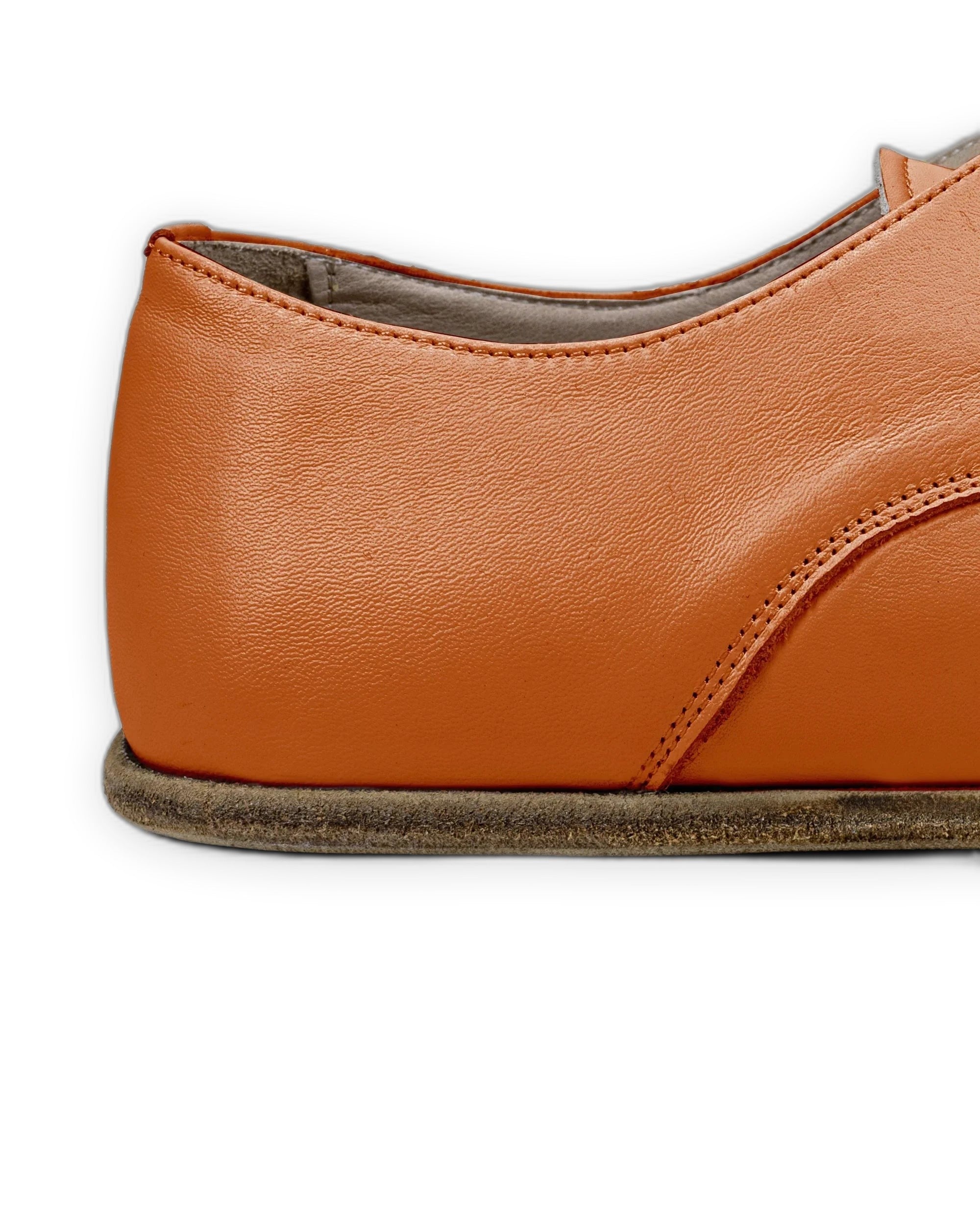 Top view Orange Oxford Shoes - Handcrafted Calf Leather | Bespoky