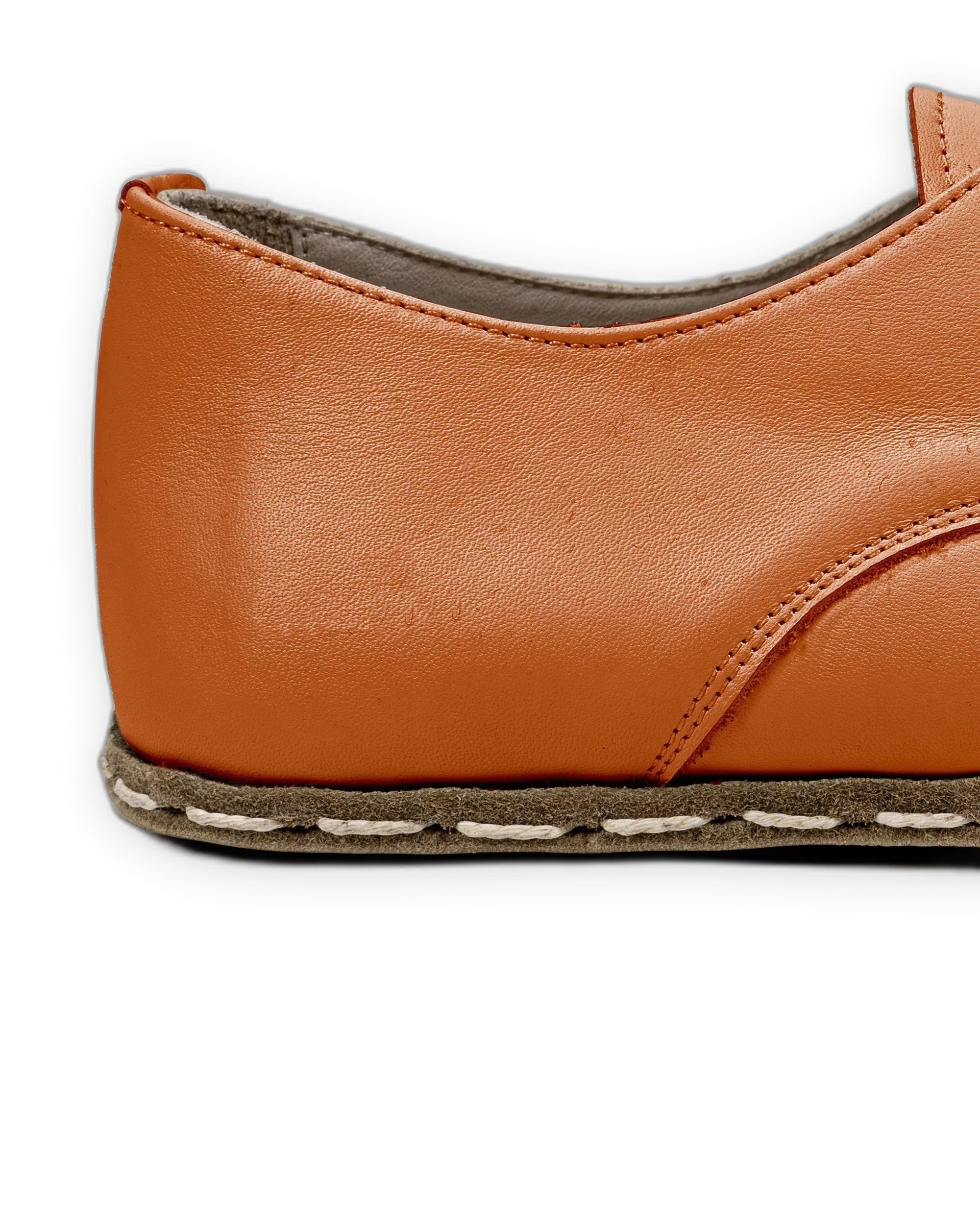 Top view Orange Oxford Shoes - Handcrafted Calf Leather | Bespoky