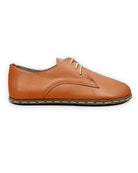 Close-up calf leather - Orange Oxford Shoes Detail | Bespoky