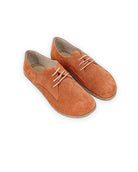 Men's Orange Suede Oxford Shoes - Handcrafted Calf Leather Wide Toe Box | Bespoky
