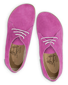 Side view Pink Nubuck Oxford Shoes - Calf Leather Zero Drop | Bespoky