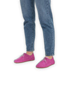 Detail Pink Nubuck Oxford Shoes - Handcrafted Calf Leather Turkey | Bespoky