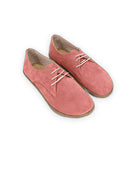 Men's Pink Suede Oxford Shoes - Handcrafted Calf Leather Wide Toe Box | Bespoky