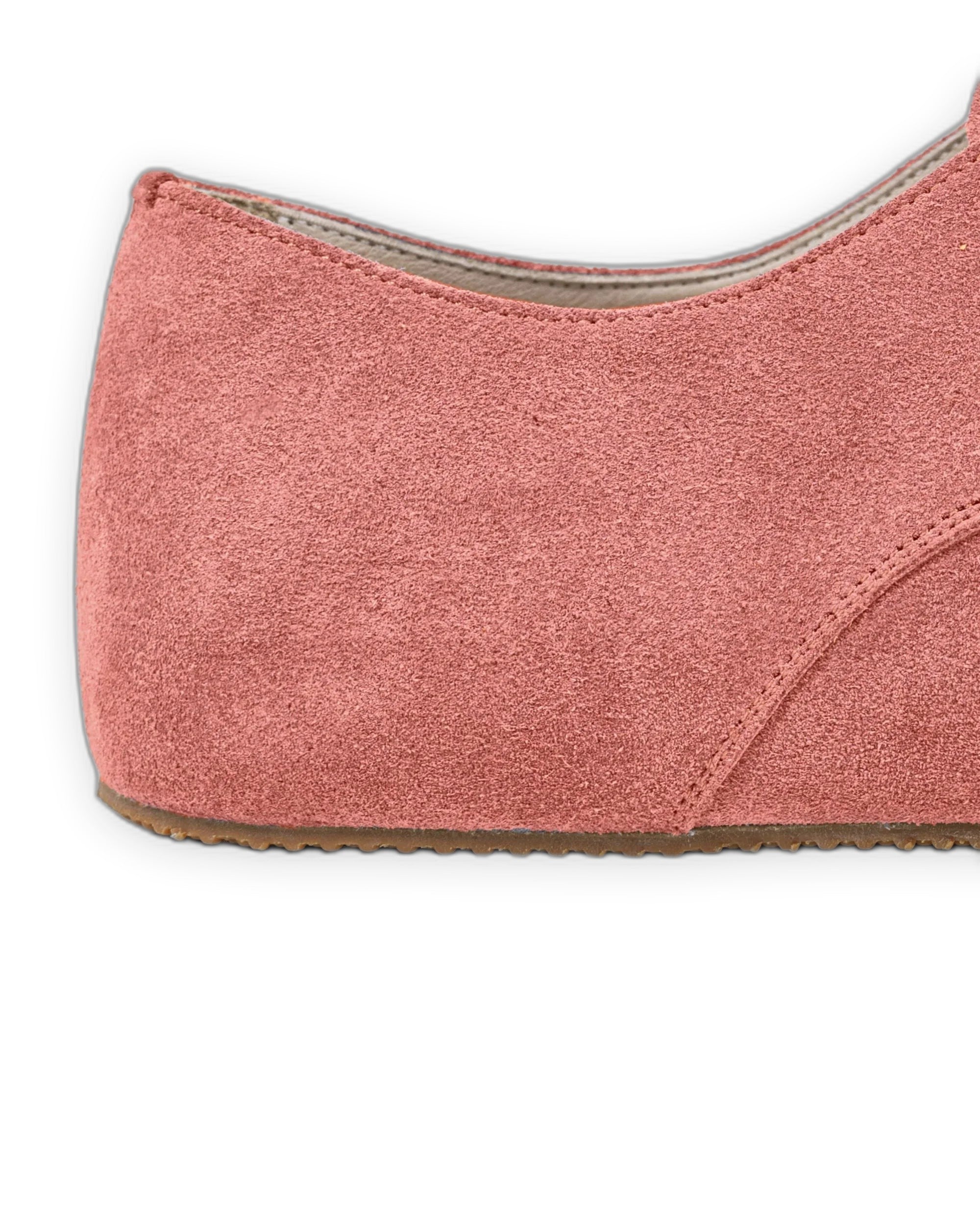 Top view Pink Suede Oxford Shoes - Handcrafted Calf Leather | Bespoky