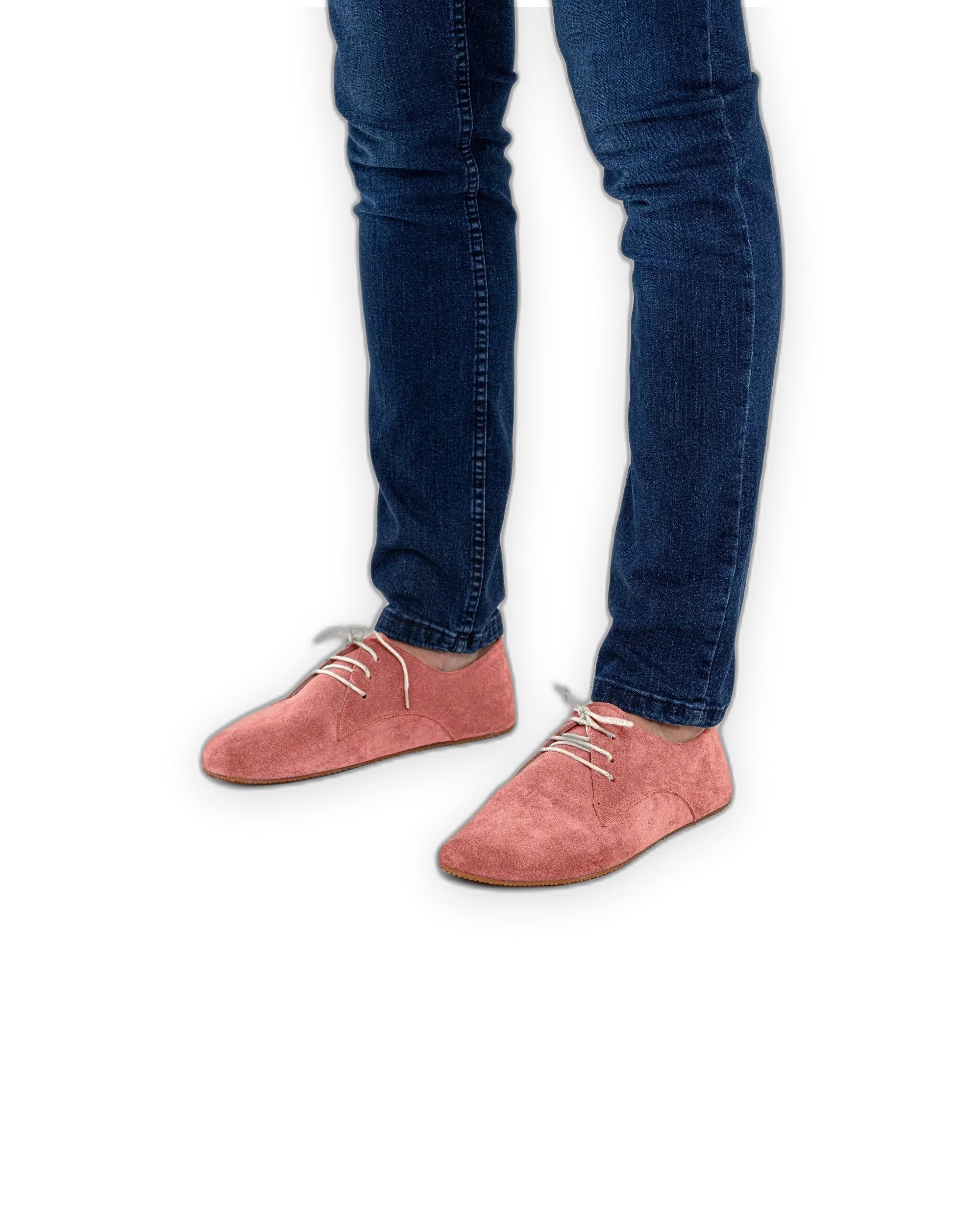 Detail Pink Suede Oxford Shoes - Handcrafted Calf Leather Turkey | Bespoky