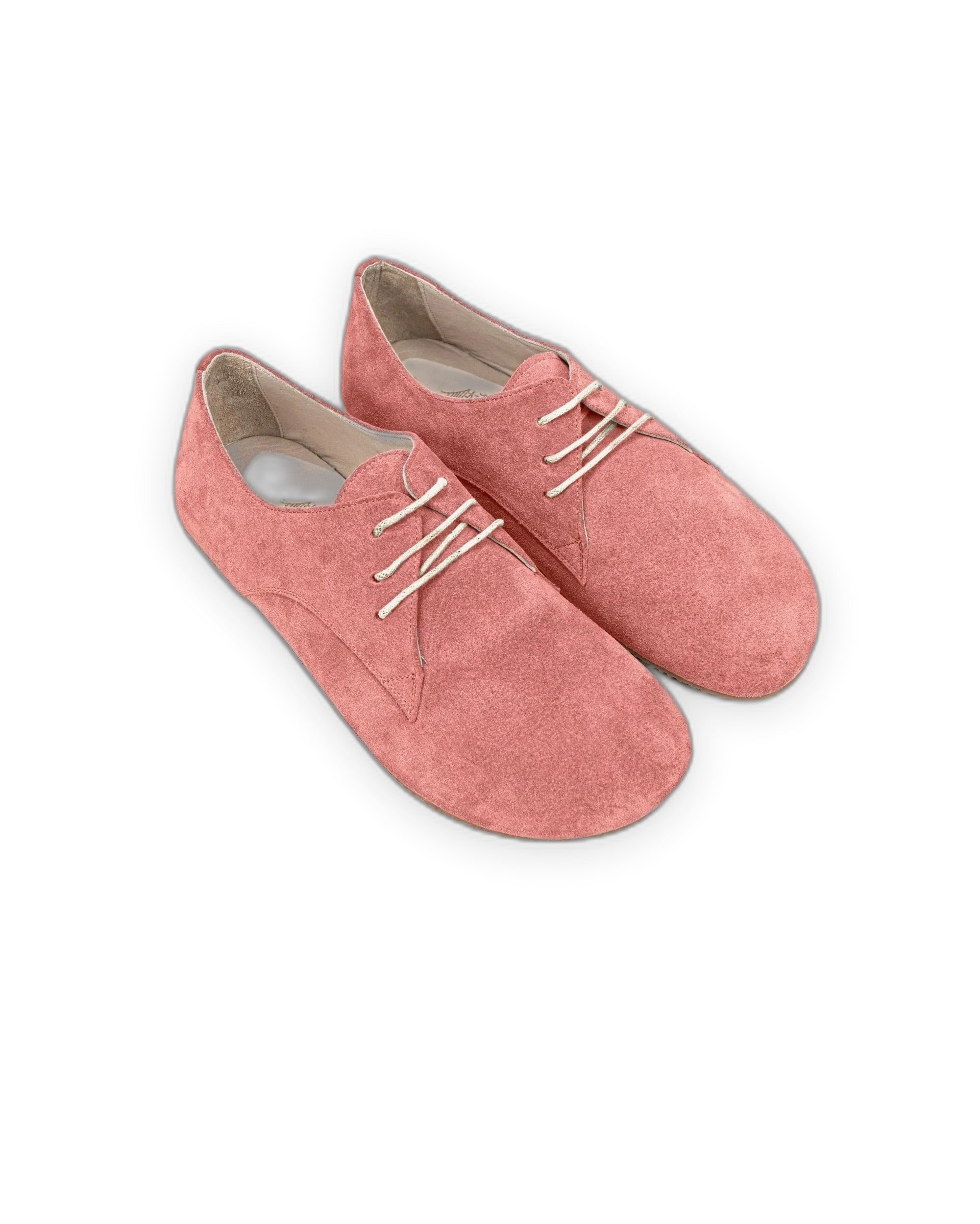 Men's Pink Suede Oxford Shoes - Handcrafted Calf Leather Wide Toe Box | Bespoky