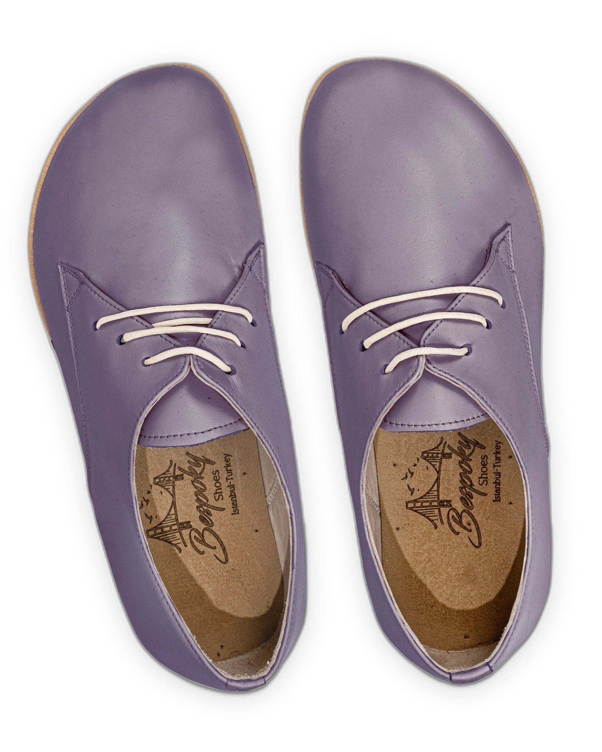 Side view Purple Oxford Shoes - Calf Leather Zero Drop | Bespoky