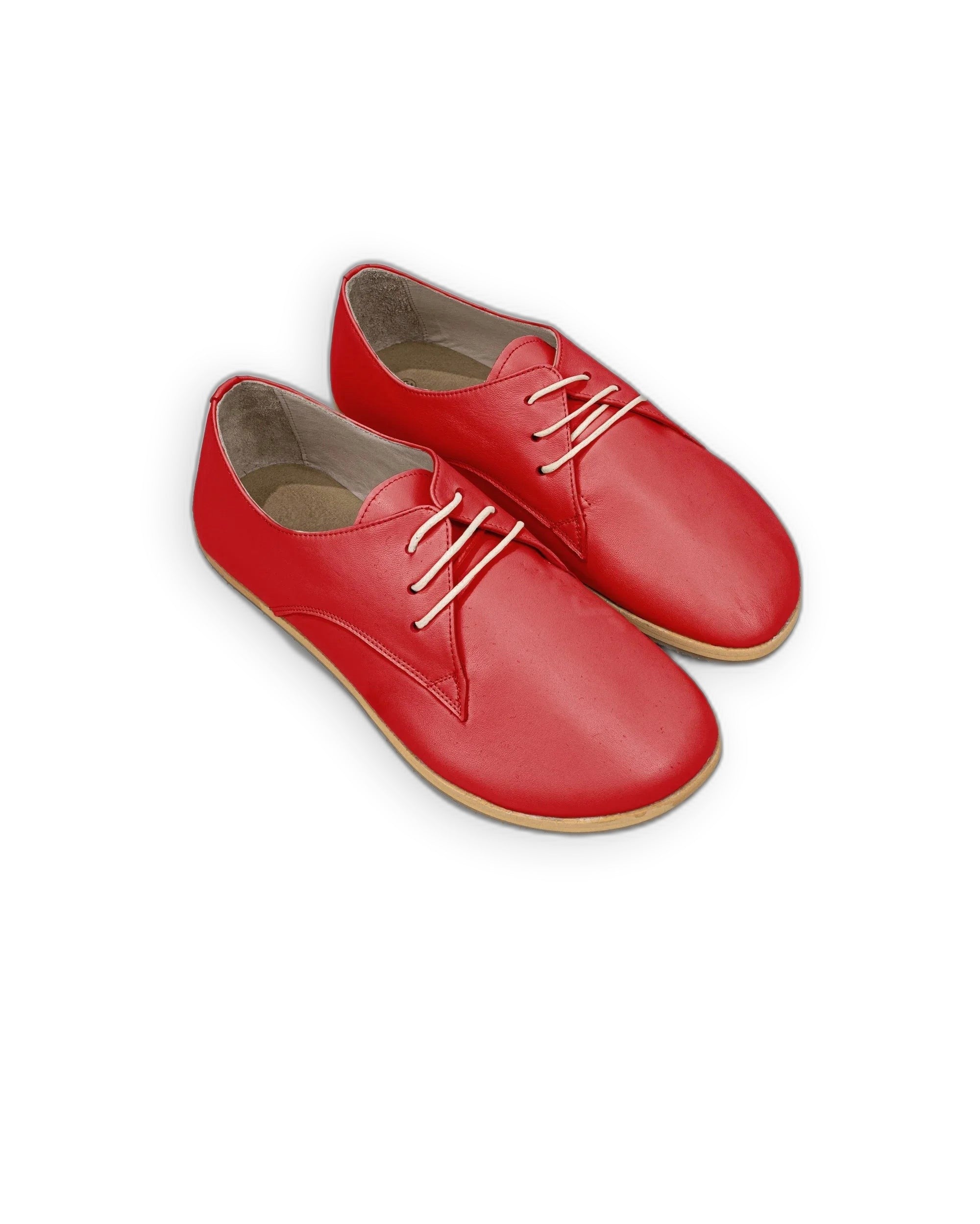Men's Red Oxford Shoes - Handcrafted Calf Leather Wide Toe Box | Bespoky
