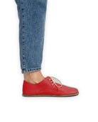 Pair Red Oxford Shoes - Barefoot Wide Toe Calf Leather | Bespoky