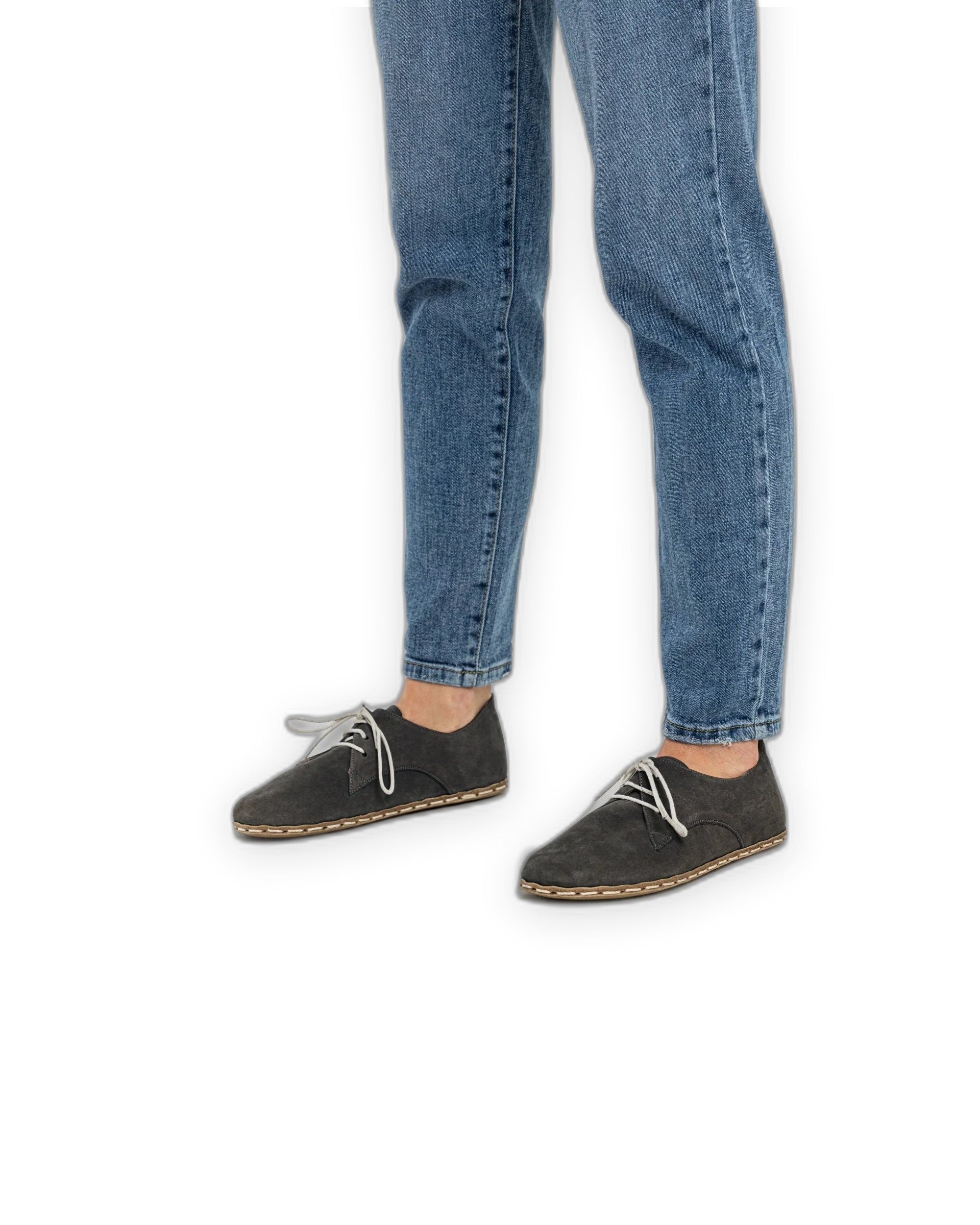 Top view Smoked Nubuck Oxford Shoes - Handcrafted Calf Leather | Bespoky