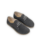 Men's Smoked Nubuck Oxford Shoes - Handcrafted Calf Leather Wide Toe Box | Bespoky