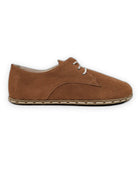 Side view Tan Nubuck Oxford Shoes - Calf Leather Zero Drop | Bespoky