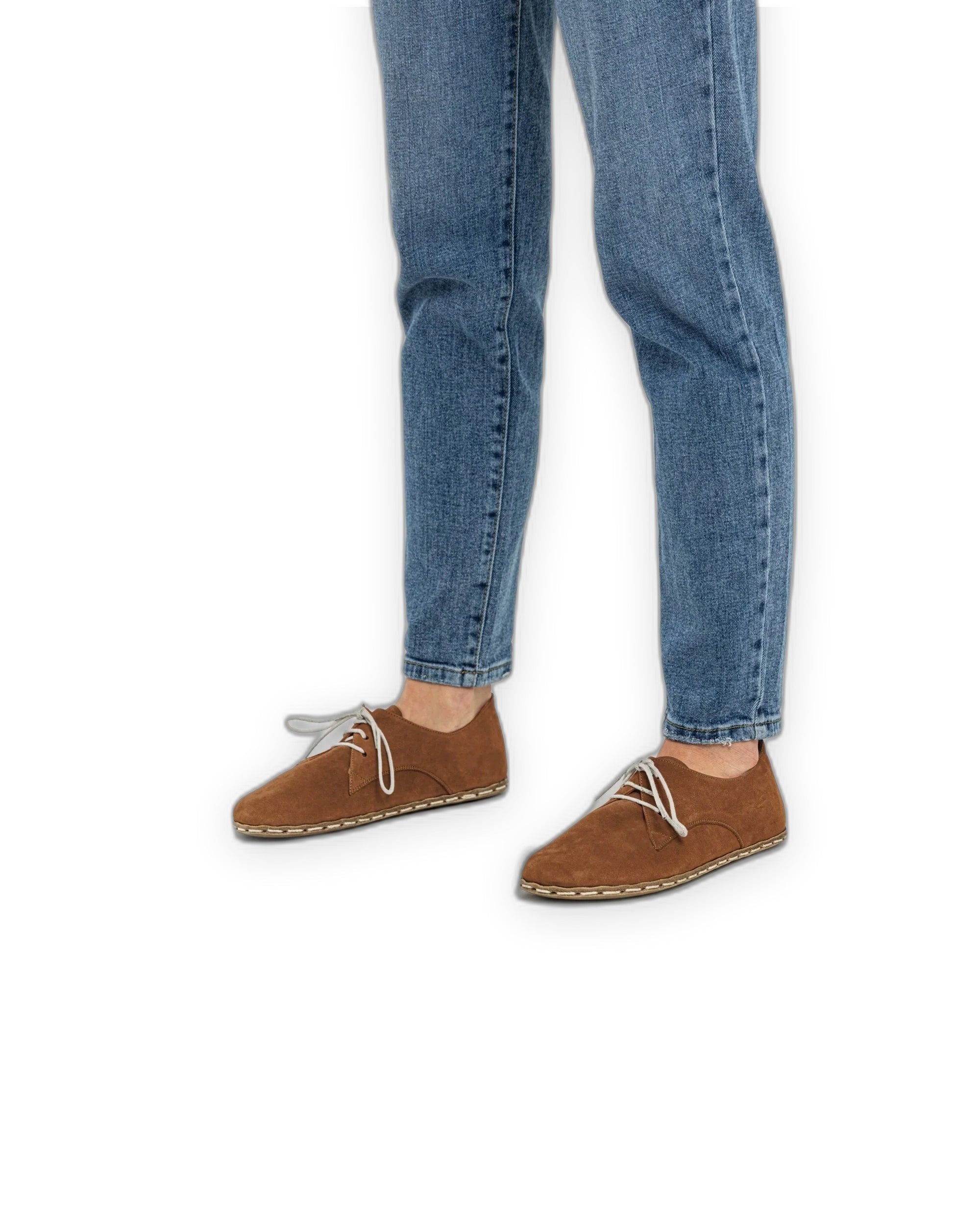 Top view Tan Nubuck Oxford Shoes - Handcrafted Calf Leather | Bespoky