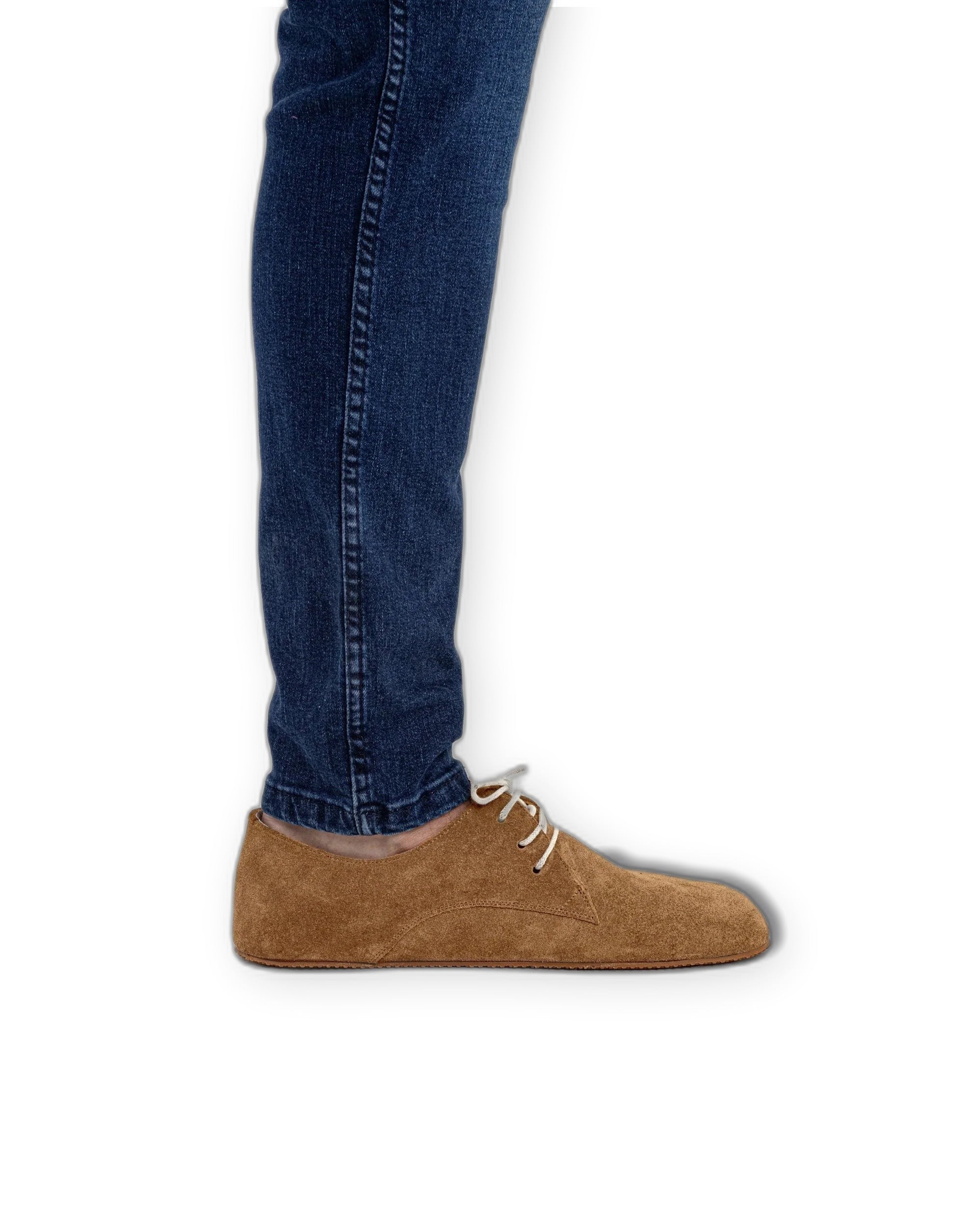 Back view Tan Suede Oxford Shoes - Calf Leather Handcrafted | Bespoky