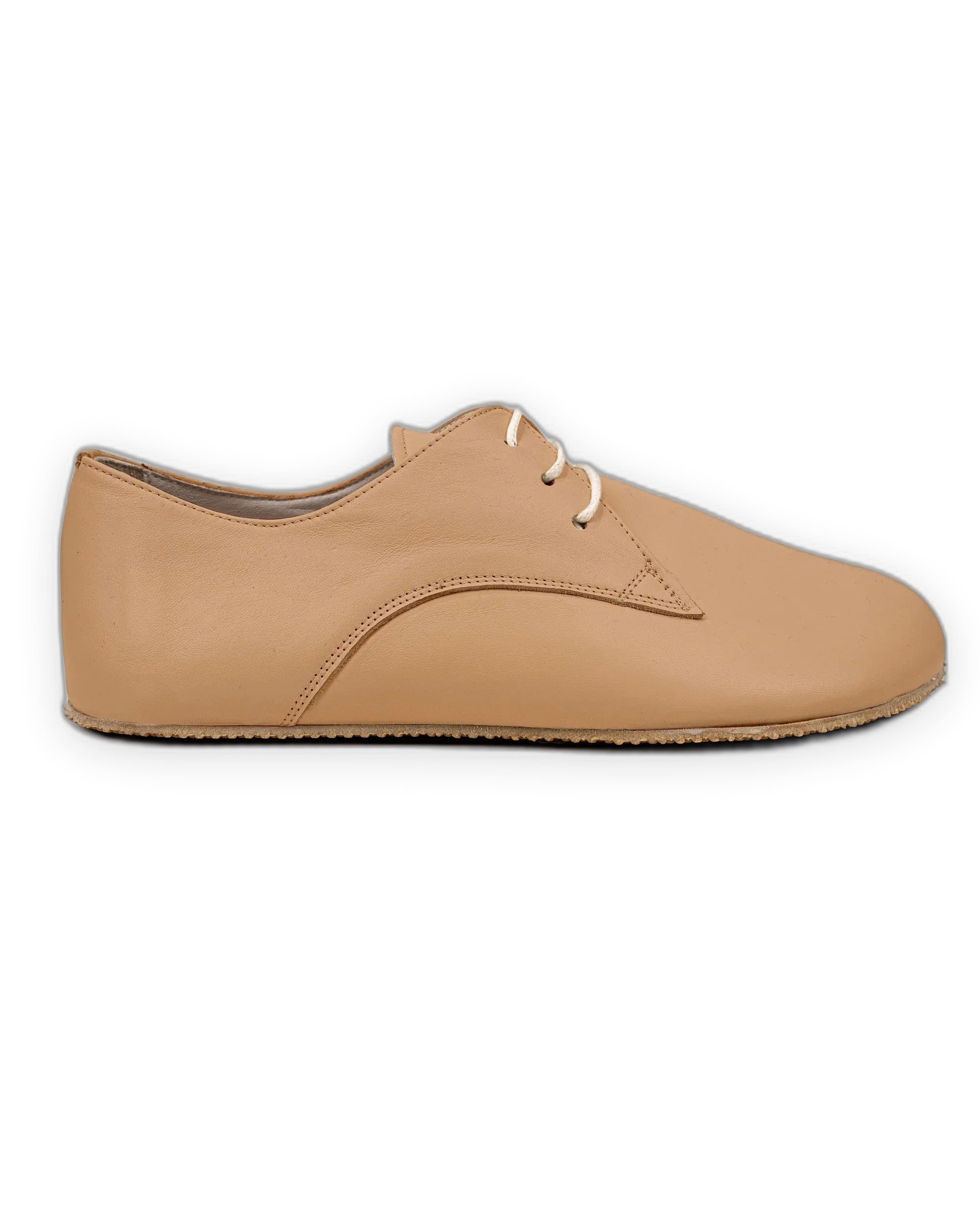 Side view Undyed Oxford Shoes - Calf Leather Zero Drop | Bespoky
