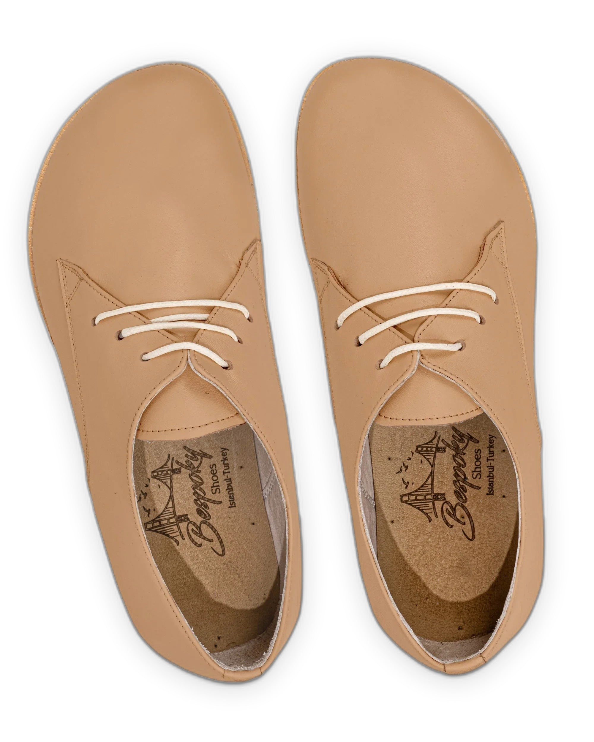 Side view Undyed Oxford Shoes - Calf Leather Zero Drop | Bespoky