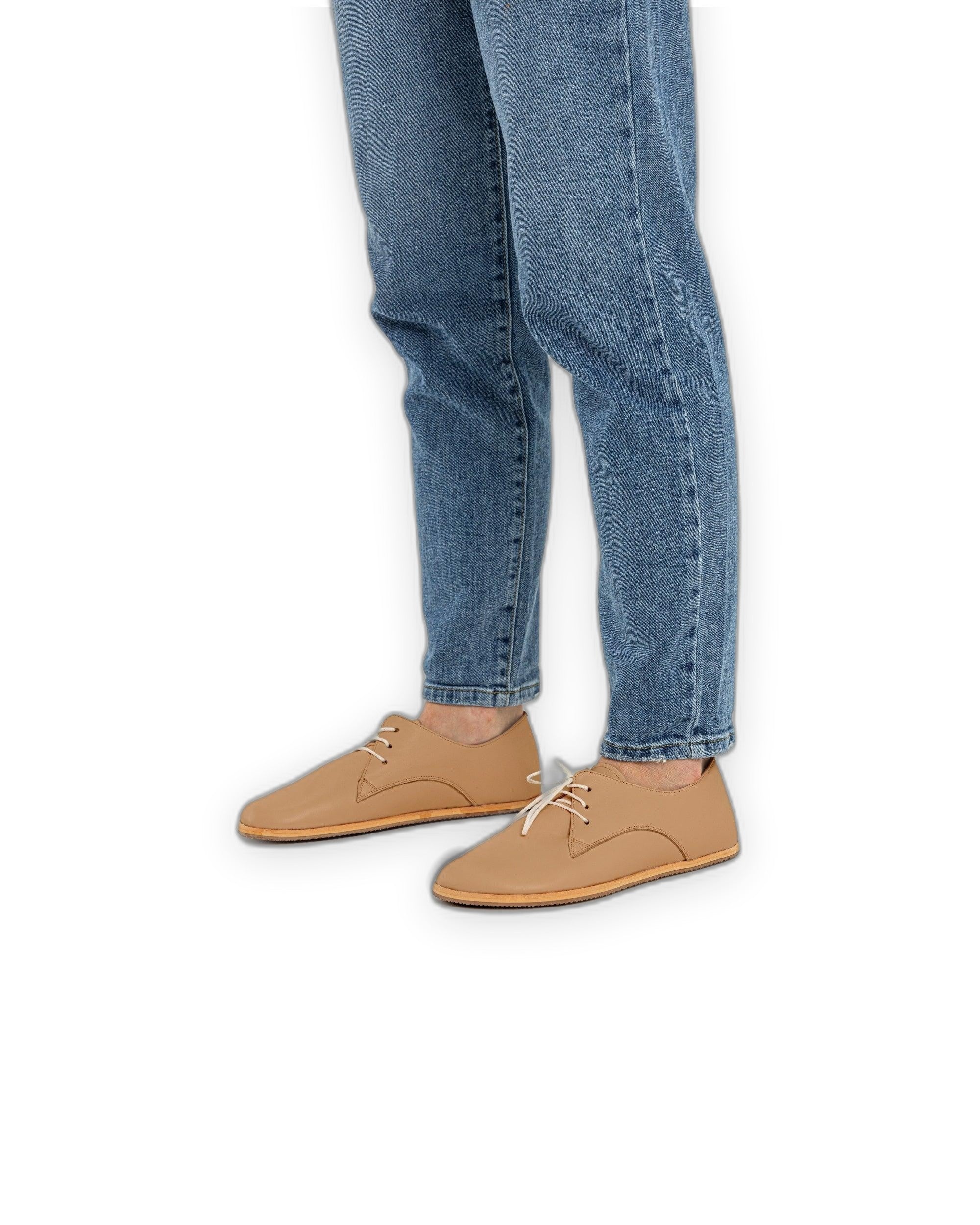 Detail Undyed Oxford Shoes - Handcrafted Calf Leather Turkey | Bespoky