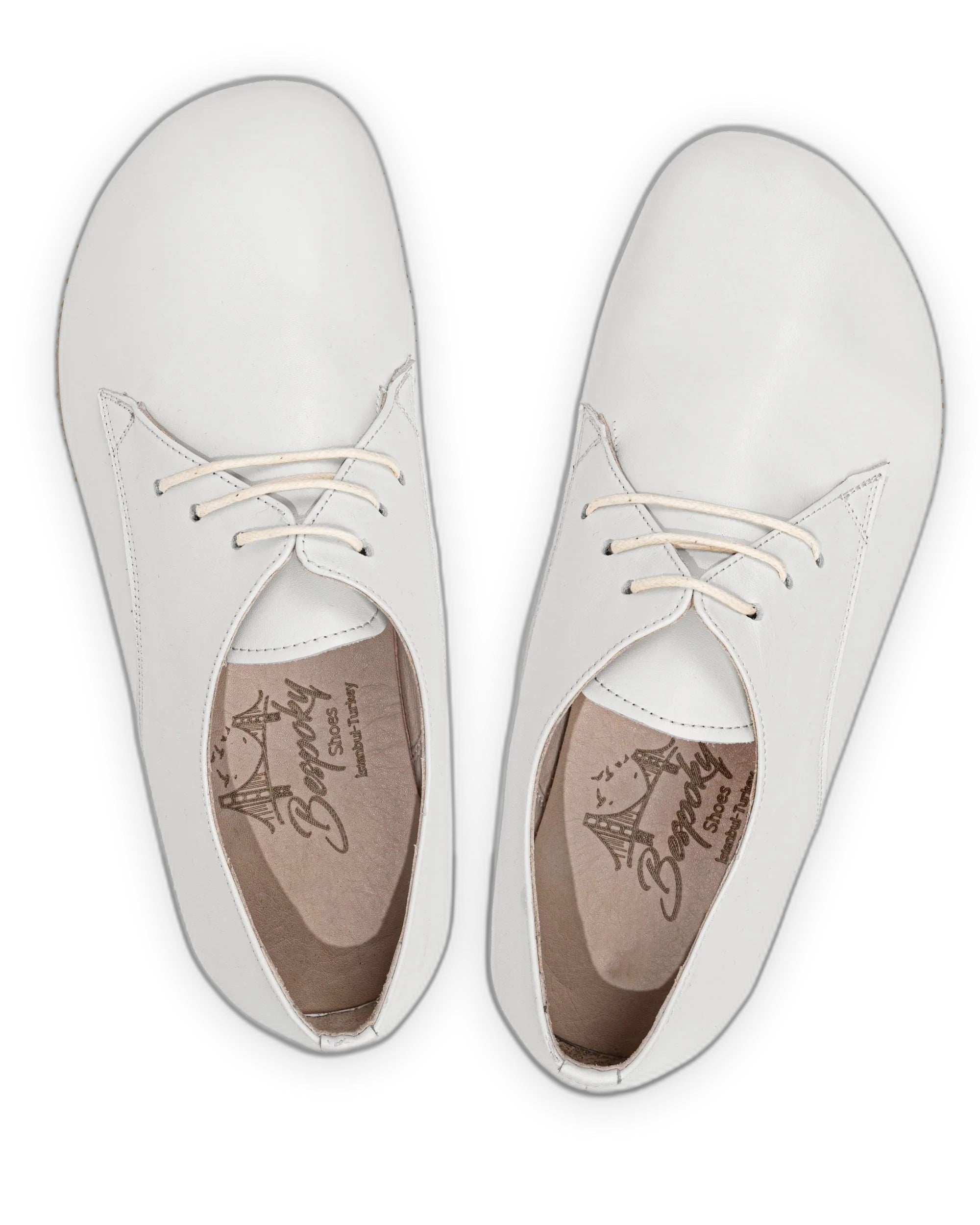 Back view White Oxford Shoes - Calf Leather Handcrafted | Bespoky