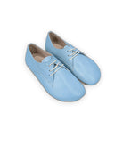 Women's Baby Blue Oxford Shoes - Handcrafted Calf Leather Wide Toe Box | Bespoky