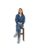 Pair Baby Blue Oxford Shoes - Barefoot Wide Toe Calf Leather | Bespoky