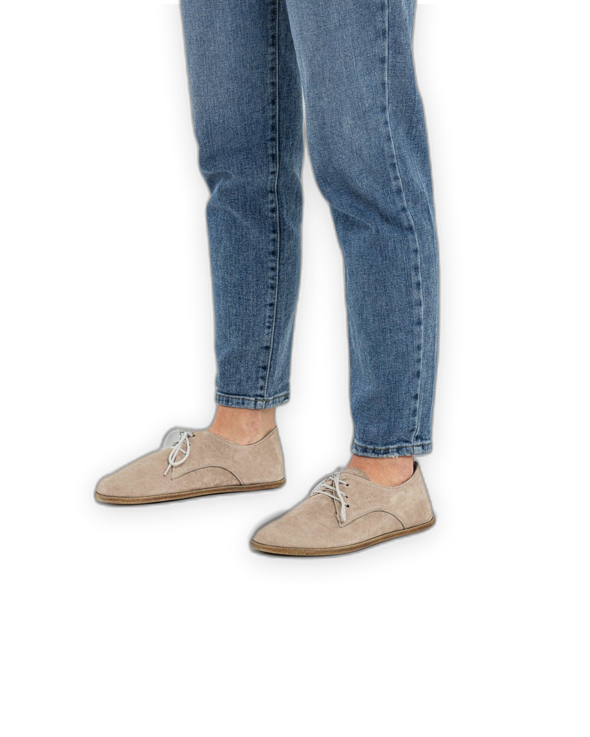 Top view Beige Oxford Shoes - Handcrafted Calf Leather | Bespoky