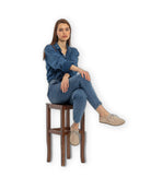Back view Beige Oxford Shoes - Calf Leather Handcrafted | Bespoky