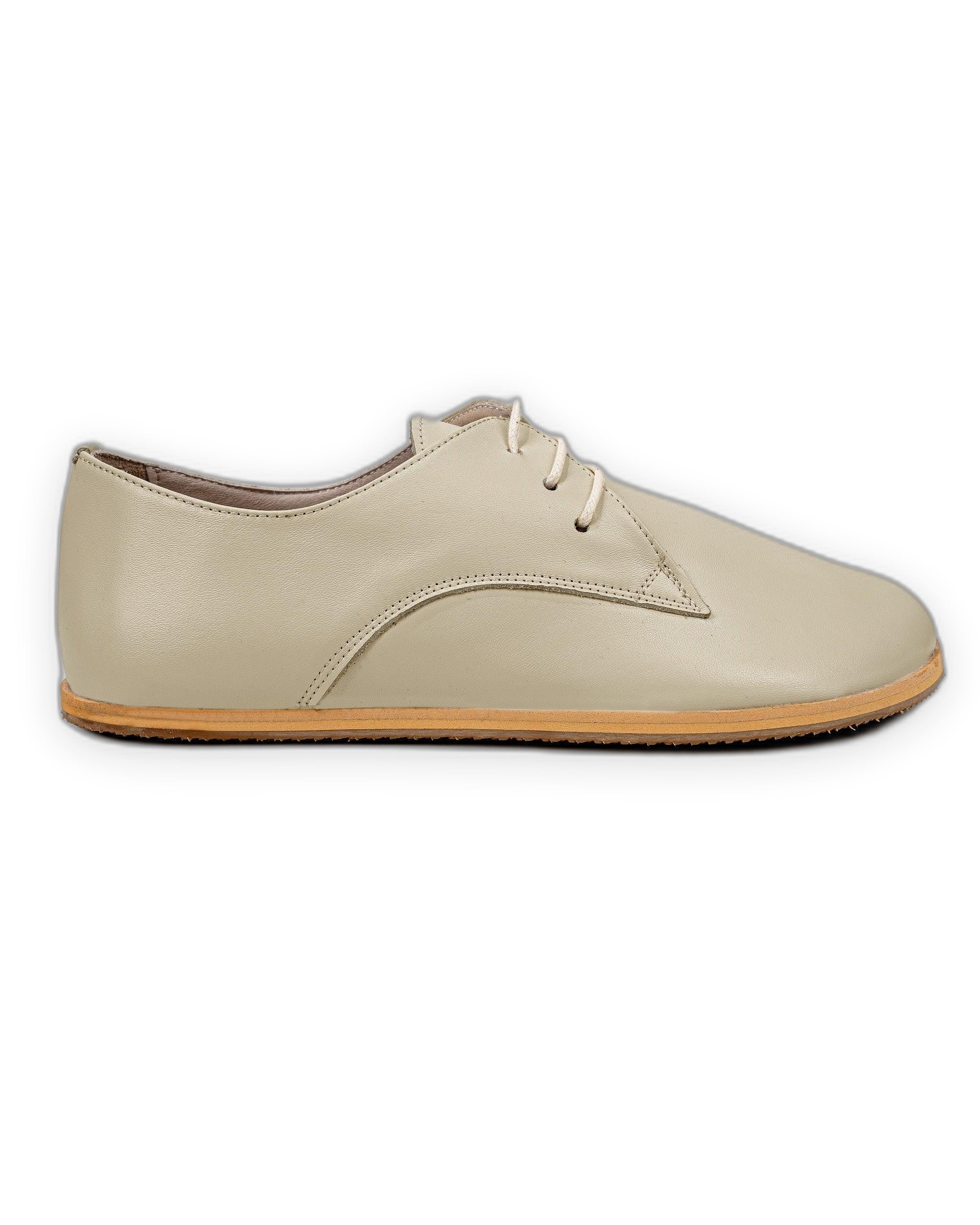 Close-up calf leather - Beige Oxford Shoes Detail | Bespoky