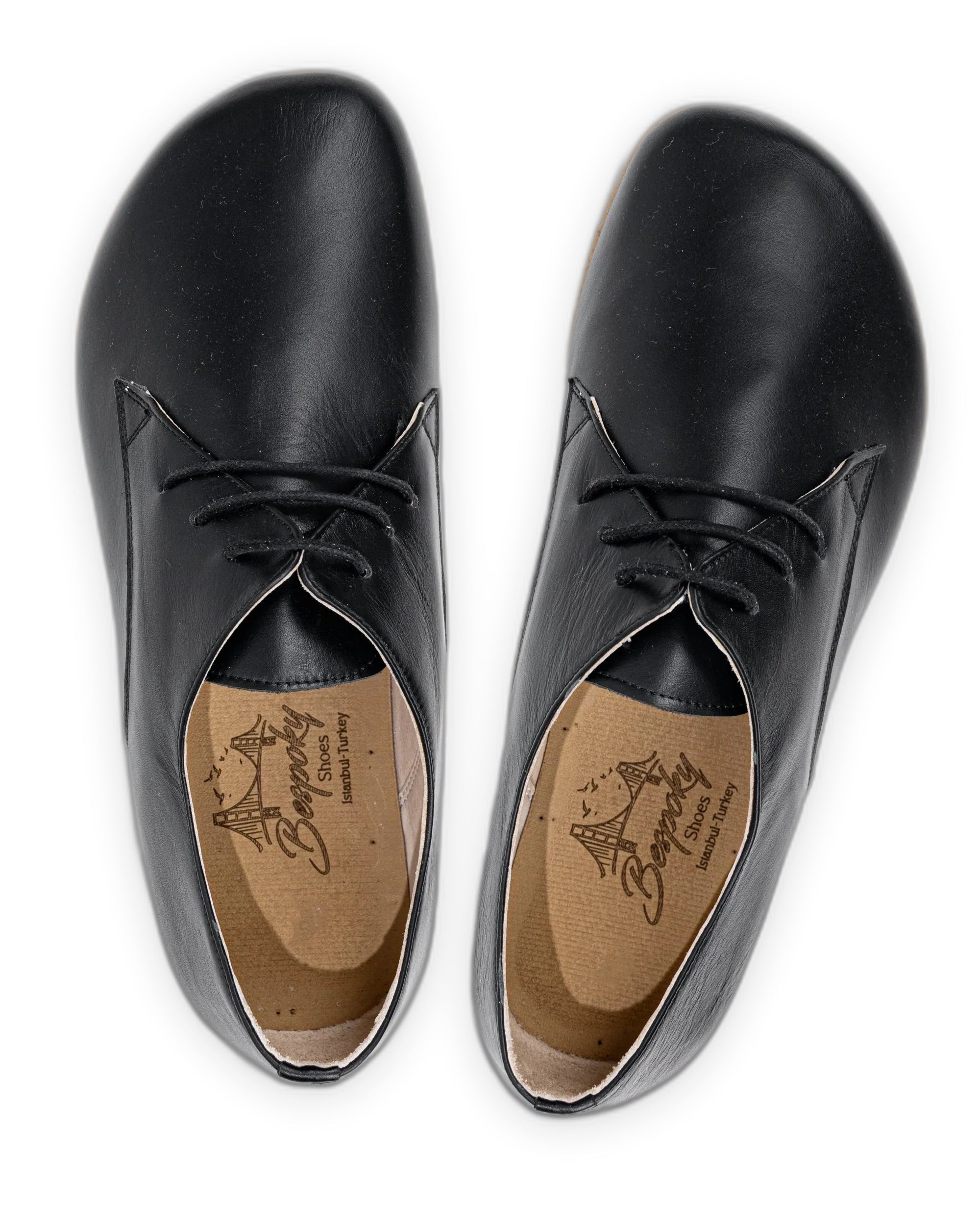Side view Black Oxford Shoes - Calf Leather Zero Drop | Bespoky
