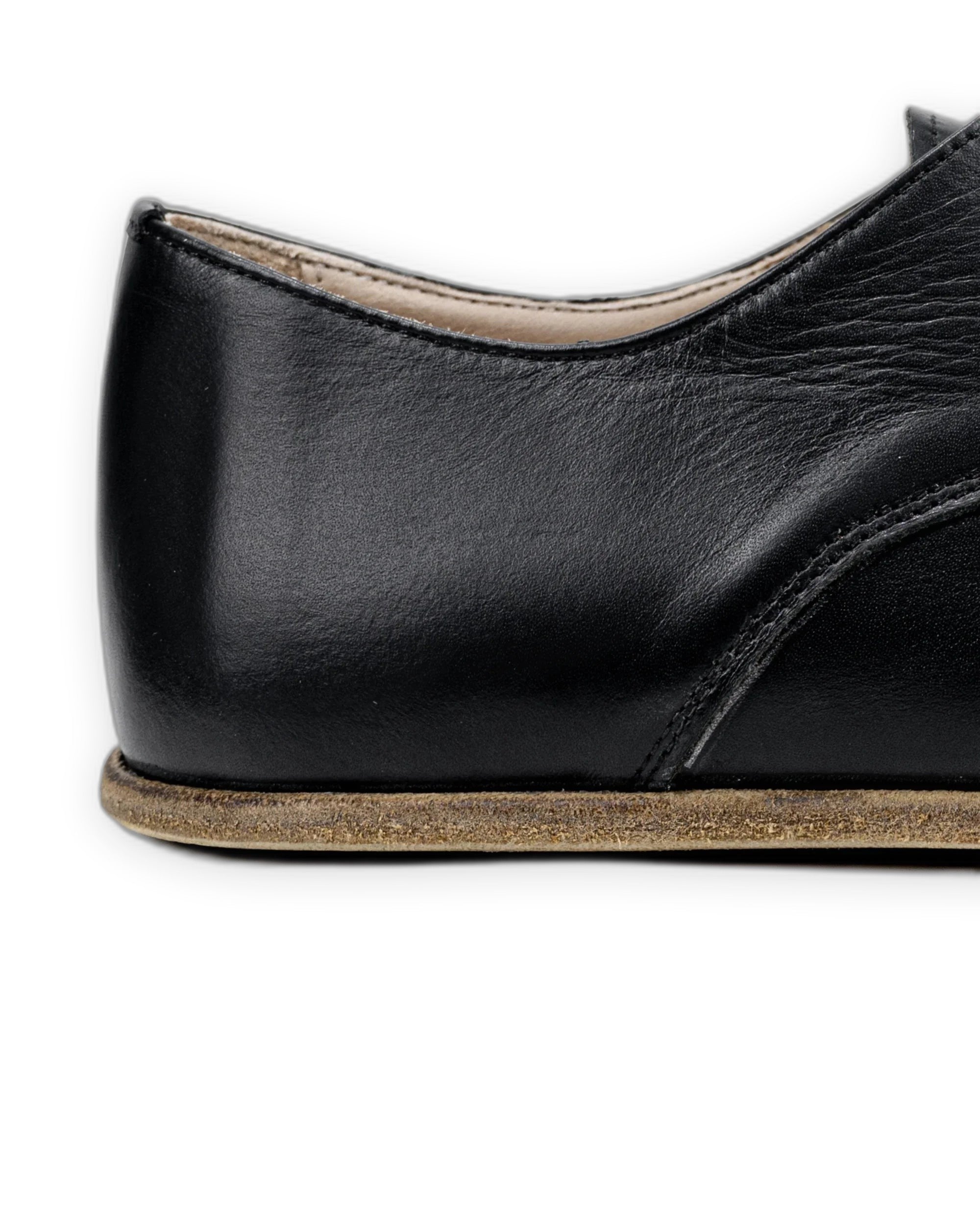 Top view Black Oxford Shoes - Handcrafted Calf Leather | Bespoky