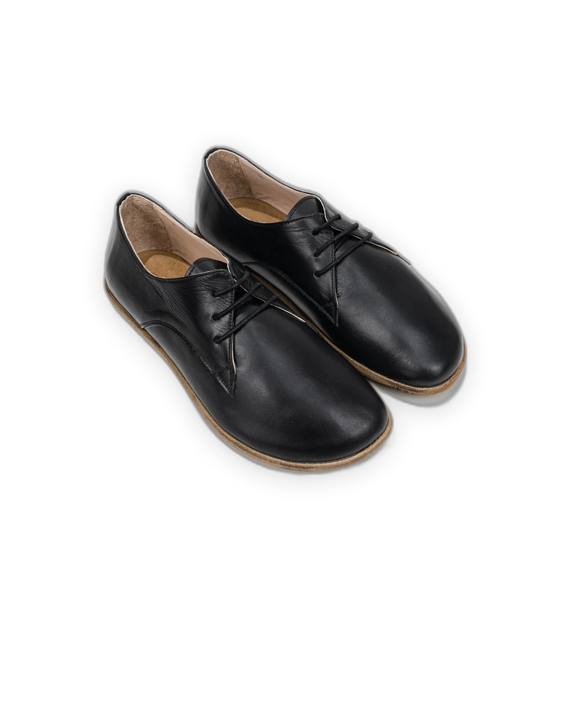 Women's Black Oxford Shoes - Handcrafted Calf Leather Wide Toe Box | Bespoky
